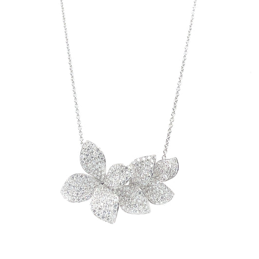 Lily Leaves Diamond Necklace